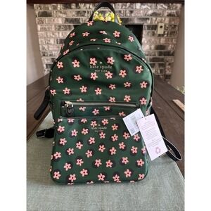 kate spade | Bags | New Kate Spade Lizzie Medium Flap Backpack Festive  Rosette Saffiano Multi | Poshmark
